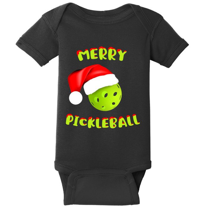 Christmas Pickleball Santa Hat Pickleball Player Winter Dink Baby Bodysuit