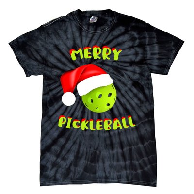 Christmas Pickleball Santa Hat Pickleball Player Winter Dink Tie-Dye T-Shirt