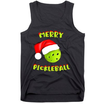 Christmas Pickleball Santa Hat Pickleball Player Winter Dink Tank Top