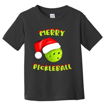 Christmas Pickleball Santa Hat Pickleball Player Winter Dink Toddler T-Shirt