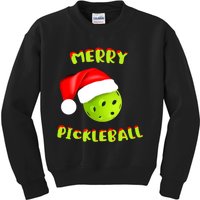 Christmas Pickleball Santa Hat Pickleball Player Winter Dink Kids Sweatshirt