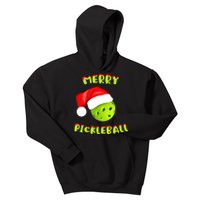 Christmas Pickleball Santa Hat Pickleball Player Winter Dink Kids Hoodie