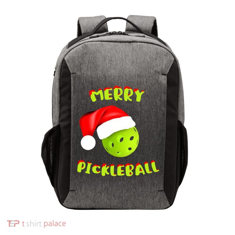 Christmas Pickleball Santa Hat Pickleball Player Winter Dink Vector Backpack