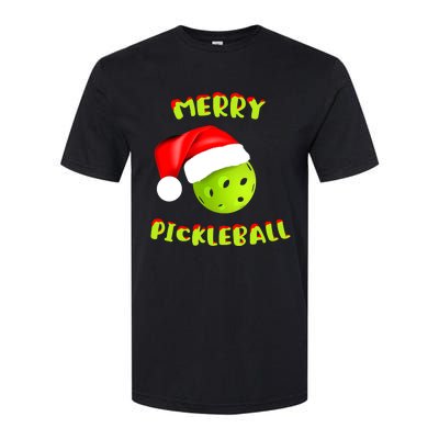 Christmas Pickleball Santa Hat Pickleball Player Winter Dink Softstyle CVC T-Shirt