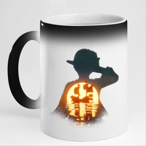 Cool Pirate Sunset Sunrise 11oz Black Color Changing Mug