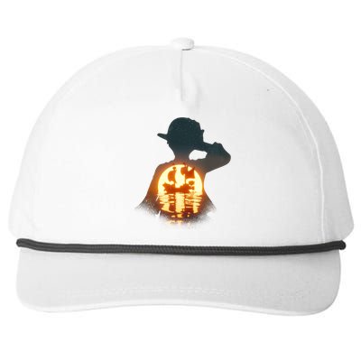 Cool Pirate Sunset Sunrise Snapback Five-Panel Rope Hat