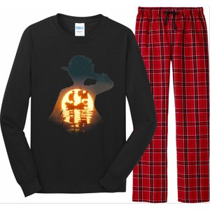 Cool Pirate Sunset Sunrise Long Sleeve Pajama Set