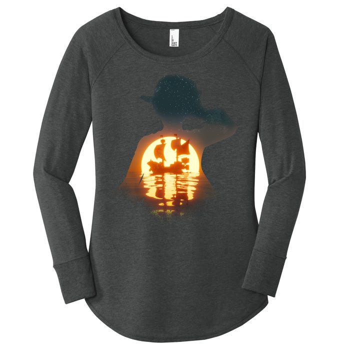 Cool Pirate Sunset Sunrise Women's Perfect Tri Tunic Long Sleeve Shirt