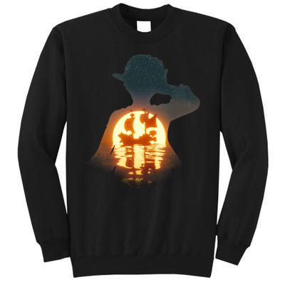 Cool Pirate Sunset Sunrise Tall Sweatshirt