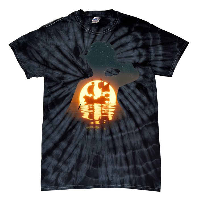 Cool Pirate Sunset Sunrise Tie-Dye T-Shirt