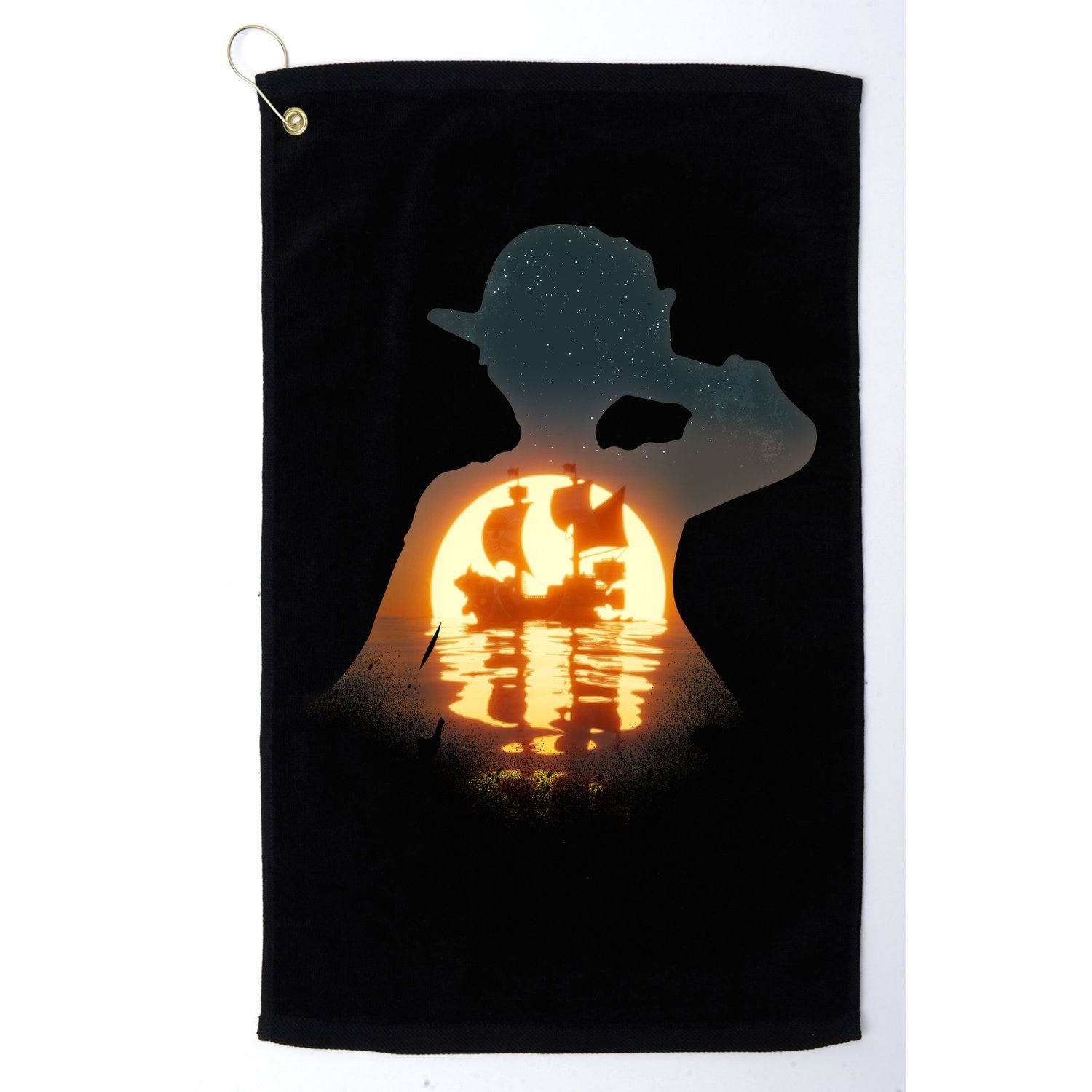 Cool Pirate Sunset Sunrise Golf Towel