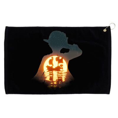 Cool Pirate Sunset Sunrise Grommeted Golf Towel