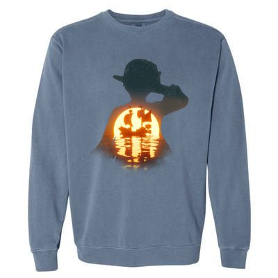 Cool Pirate Sunset Sunrise Garment-Dyed Sweatshirt