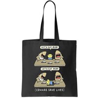 Commas Punctuation Shark Lets Eat Funny English Grammar Bag
