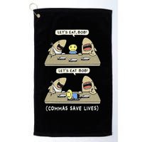 Commas Punctuation Shark Lets Eat Funny English Grammar Golf Towel