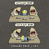 Commas Punctuation Shark Lets Eat Funny English Grammar Cotton Canvas Backpack