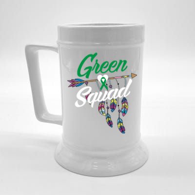 Cerebral Palsy Squad Gift Cp Warrior Green Ribbon Awareness Gift Beer Stein