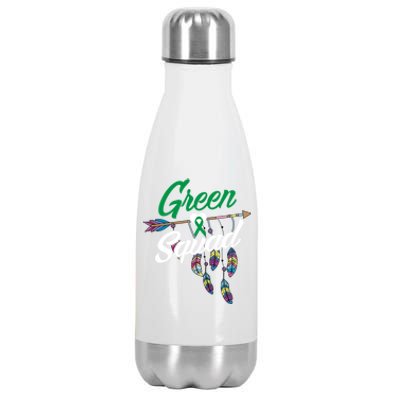 Cerebral Palsy Squad Gift Cp Warrior Green Ribbon Awareness Gift Stainless Steel Insulated Water Bottle