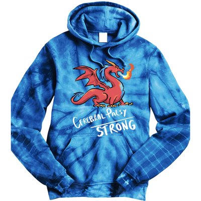 Cerebral Palsy Strong Dragon Gift Cerebral Palsy Gift Tie Dye Hoodie