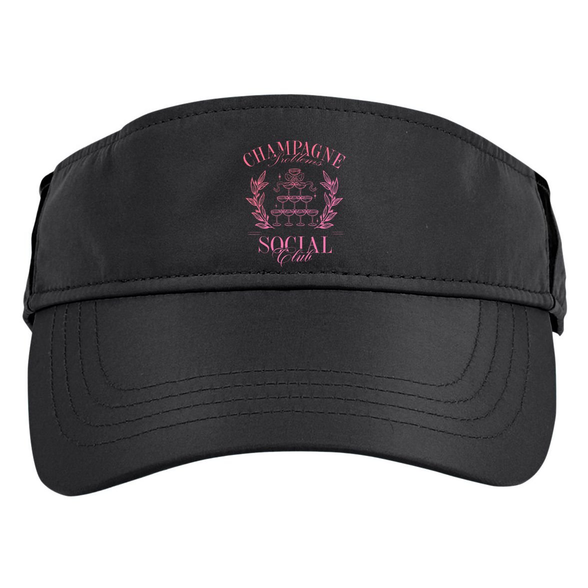 Champagne Problems Social Club Apparel Adult Drive Performance Visor