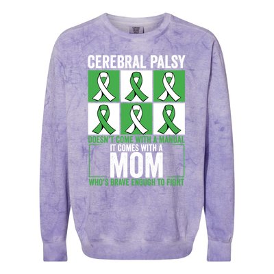 Cerebral Palsy Support Squad Cerebral Palsy Awareness Meaningful Gift Colorblast Crewneck Sweatshirt