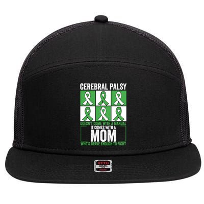 Cerebral Palsy Support Squad Cerebral Palsy Awareness Meaningful Gift 7 Panel Mesh Trucker Snapback Hat