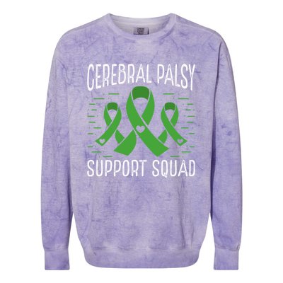 Cerebral Palsy Support Squad Cerebral Palsy Awareness Cute Gift Colorblast Crewneck Sweatshirt