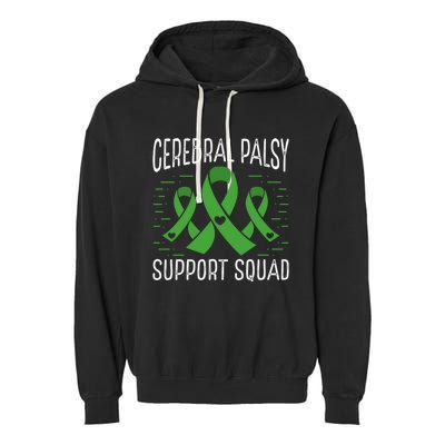 Cerebral Palsy Support Squad Cerebral Palsy Awareness Cute Gift Garment-Dyed Fleece Hoodie