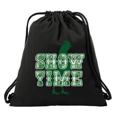 Chicken Poultry Show Time For Fair Week Drawstring Bag