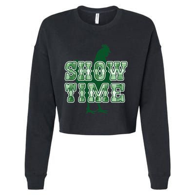 Chicken Poultry Show Time For Fair Week Cropped Pullover Crew