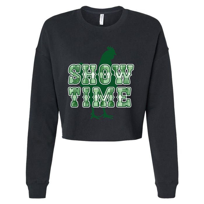 Chicken Poultry Show Time For Fair Week Cropped Pullover Crew