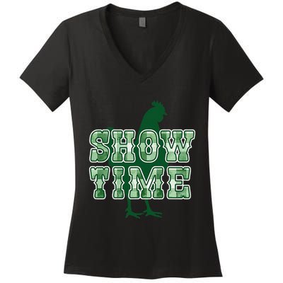Chicken Poultry Show Time For Fair Week Women's V-Neck T-Shirt