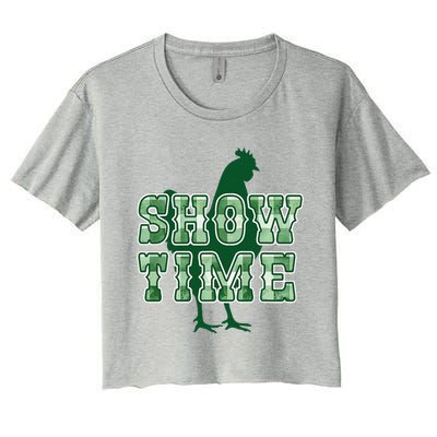 Chicken Poultry Show Time For Fair Week Women's Crop Top Tee