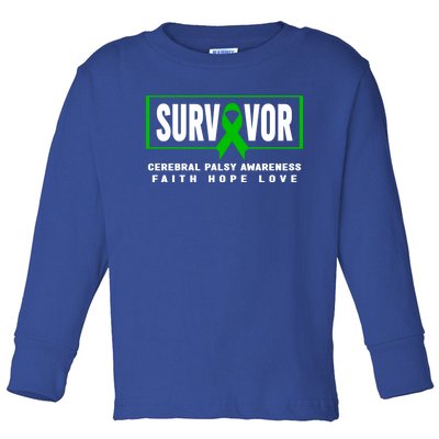 Cerebral Palsy Survivor Gift Cerebral Palsy Awareness Funny Gift Toddler Long Sleeve Shirt