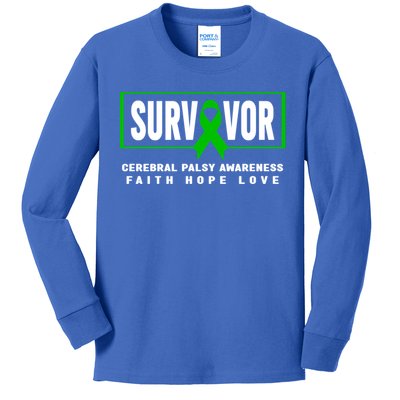 Cerebral Palsy Survivor Gift Cerebral Palsy Awareness Funny Gift Kids Long Sleeve Shirt