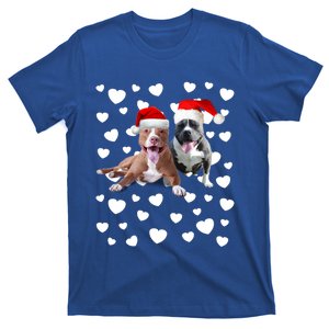 Christmas Pitties Santa Hat Holiday Pitbull Dog Mom Dad Xmas Meaningful Gift T-Shirt