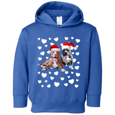 Christmas Pitties Santa Hat Holiday Pitbull Dog Mom Dad Xmas Meaningful Gift Toddler Hoodie