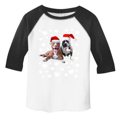 Christmas Pitties Santa Hat Holiday Pitbull Dog Mom Dad Xmas Meaningful Gift Toddler Fine Jersey T-Shirt