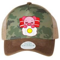 Cute Pig Sleeping On Bacon Pillow & Egg Blanket Art On Back .Png Legacy Tie Dye Trucker Hat