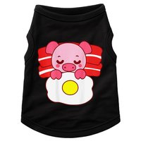 Cute Pig Sleeping On Bacon Pillow & Egg Blanket Art On Back .Png Doggie Tank