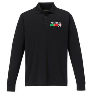 Cool Portugal Soccer National Team Performance Long Sleeve Polo