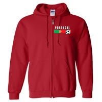 Cool Portugal Soccer National Team Full Zip Hoodie