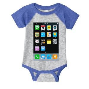 Cell Phone Smartphone Mobile App Halloween Costume Infant Baby Jersey Bodysuit