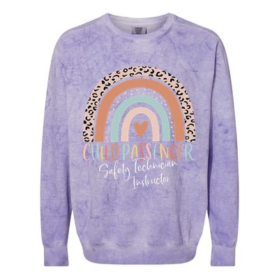 Child Passenger Safety Technician Instructor CPST Instructor Colorblast Crewneck Sweatshirt