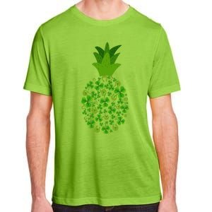 Cute Pineapple Shamrock Leaf Clover Saint Patrick's Day Adult ChromaSoft Performance T-Shirt