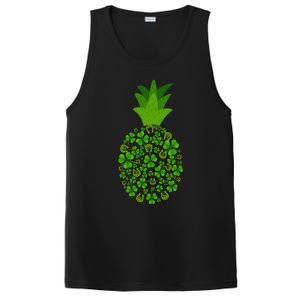 Cute Pineapple Shamrock Leaf Clover Saint Patrick's Day PosiCharge Competitor Tank