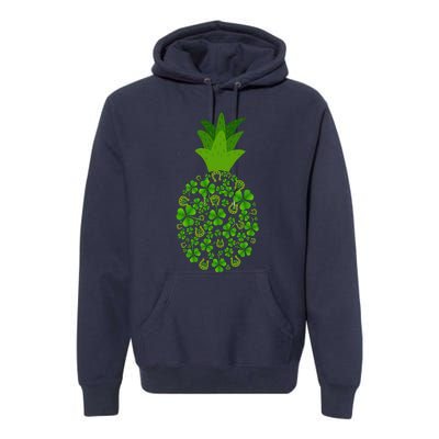 Cute Pineapple Shamrock Leaf Clover Saint Patrick's Day Premium Hoodie