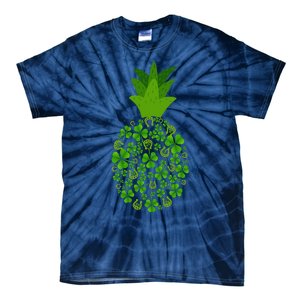 Cute Pineapple Shamrock Leaf Clover Saint Patrick's Day Tie-Dye T-Shirt