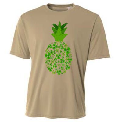 Cute Pineapple Shamrock Leaf Clover Saint Patrick's Day Cooling Performance Crew T-Shirt