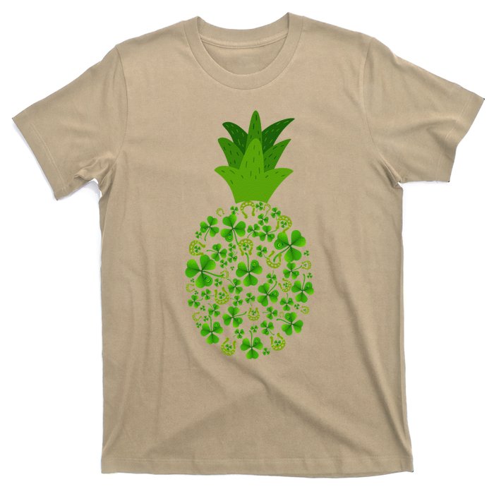 Cute Pineapple Shamrock Leaf Clover Saint Patrick's Day T-Shirt